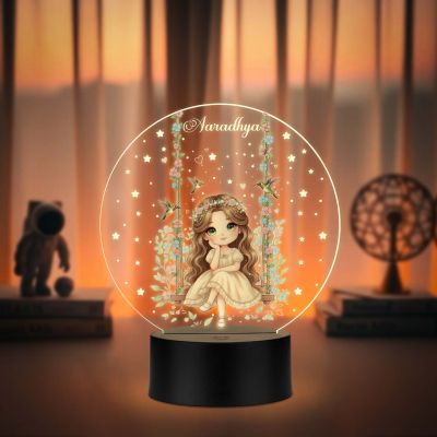 Personalized Princess LED Name Light for Girls Little Girl Lamp with Warm White Light Return Gift Girls Room Decor Lamp Birthday Gift for Girls